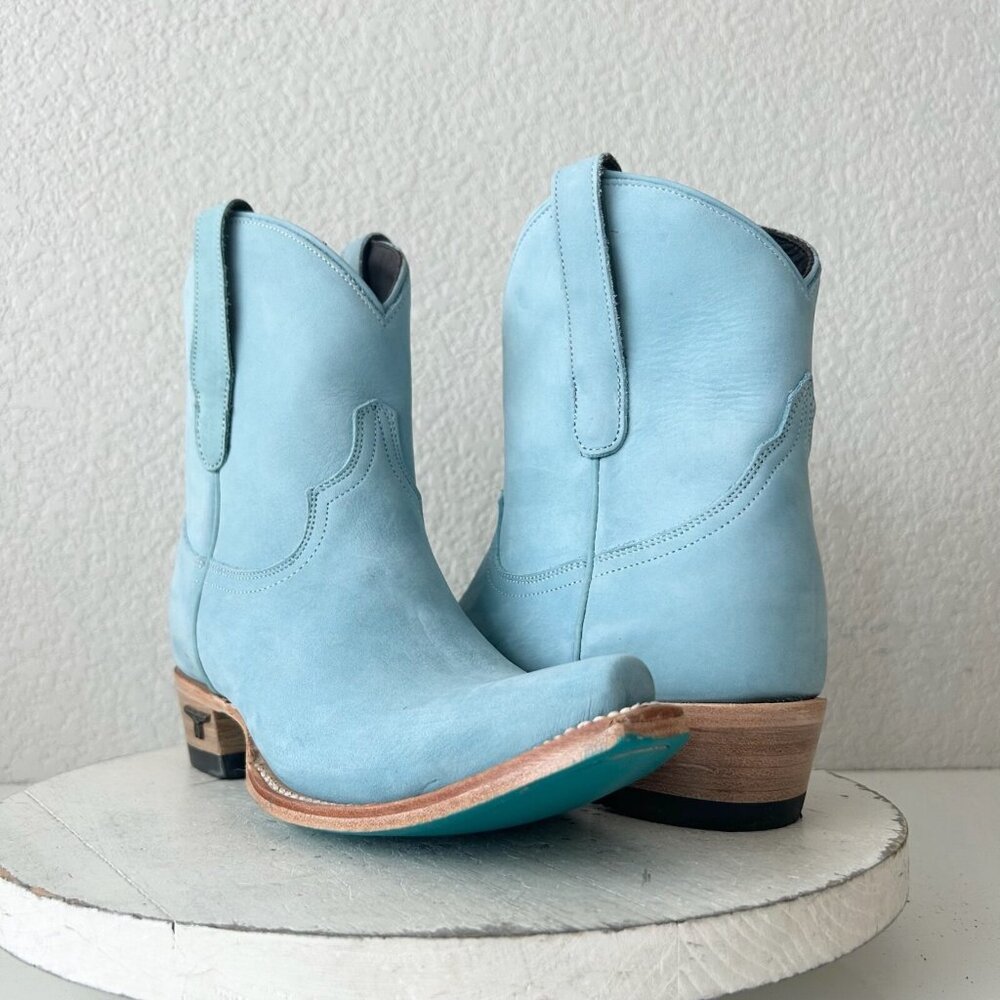 Sky Blue Ankle Boots